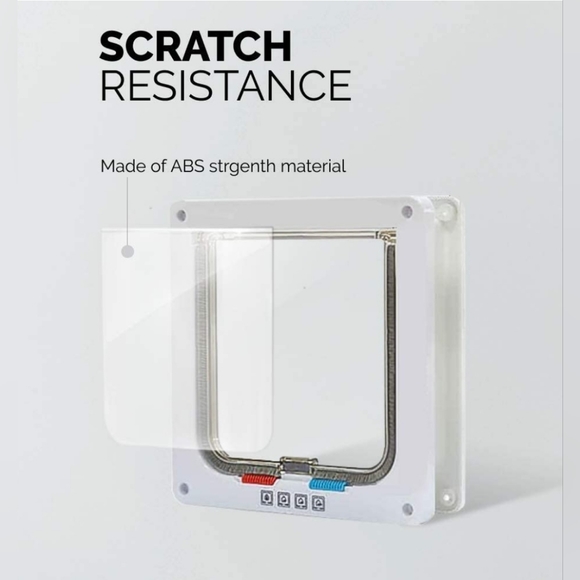 Plastic Pet Door with Soft Tinted Flap, White, Medium - Picture 4 of 5